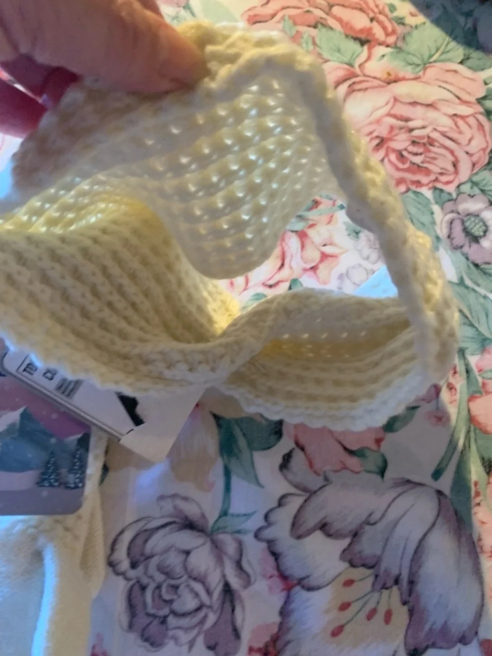 Cream Knit Hair Band and Gloves Set - Cream